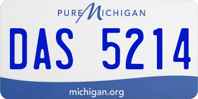 MI license plate DAS5214