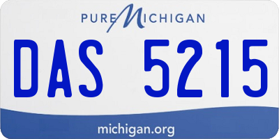MI license plate DAS5215