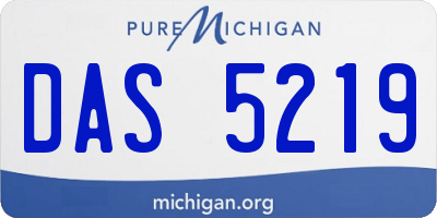 MI license plate DAS5219
