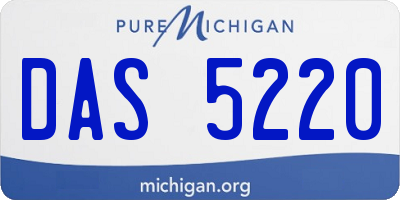 MI license plate DAS5220