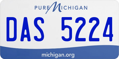 MI license plate DAS5224