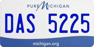 MI license plate DAS5225