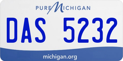 MI license plate DAS5232