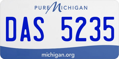 MI license plate DAS5235