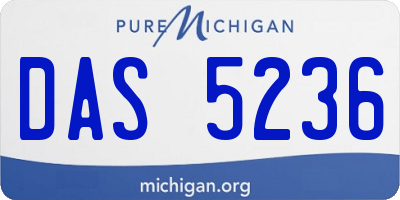MI license plate DAS5236