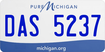 MI license plate DAS5237