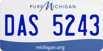 MI license plate DAS5243