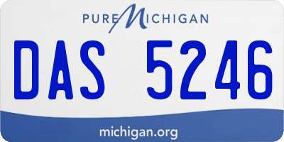 MI license plate DAS5246