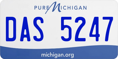 MI license plate DAS5247
