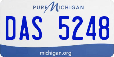 MI license plate DAS5248