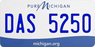 MI license plate DAS5250