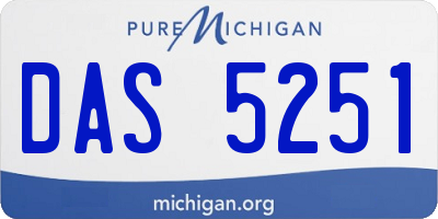 MI license plate DAS5251
