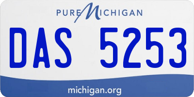 MI license plate DAS5253