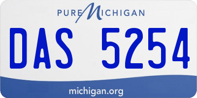 MI license plate DAS5254