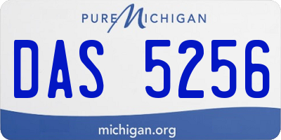 MI license plate DAS5256