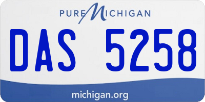 MI license plate DAS5258
