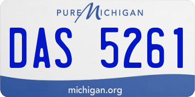 MI license plate DAS5261