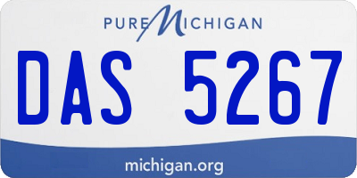 MI license plate DAS5267