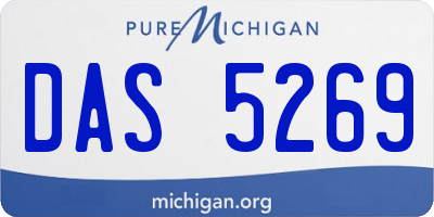 MI license plate DAS5269