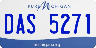 MI license plate DAS5271