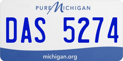 MI license plate DAS5274