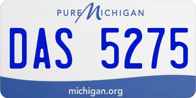 MI license plate DAS5275