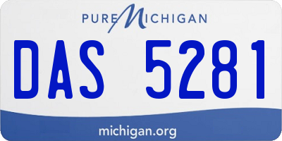 MI license plate DAS5281