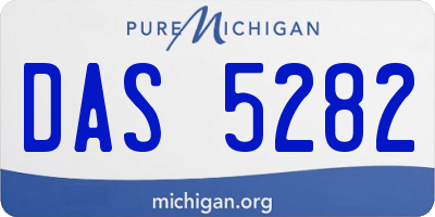 MI license plate DAS5282