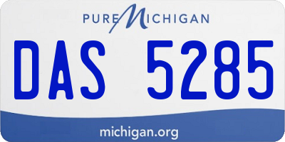 MI license plate DAS5285