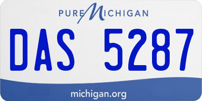 MI license plate DAS5287