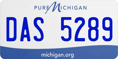 MI license plate DAS5289