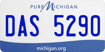 MI license plate DAS5290