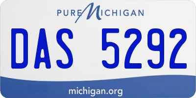 MI license plate DAS5292