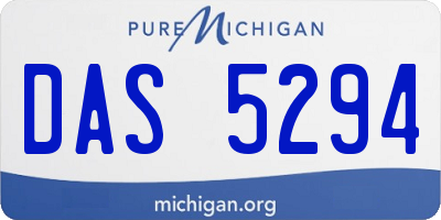 MI license plate DAS5294