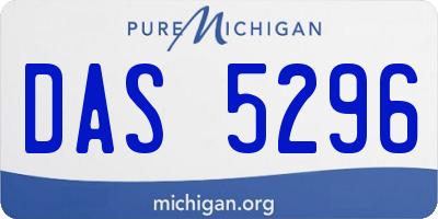 MI license plate DAS5296
