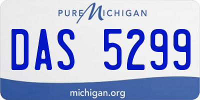 MI license plate DAS5299