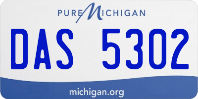 MI license plate DAS5302
