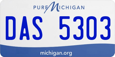 MI license plate DAS5303