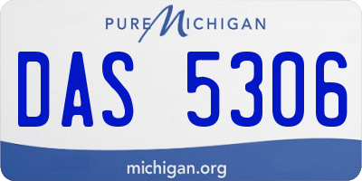 MI license plate DAS5306
