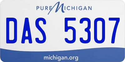 MI license plate DAS5307