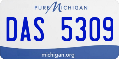 MI license plate DAS5309