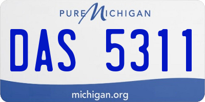 MI license plate DAS5311