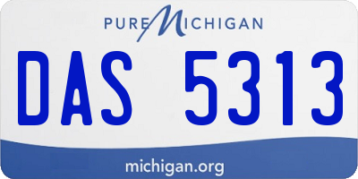 MI license plate DAS5313