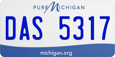 MI license plate DAS5317