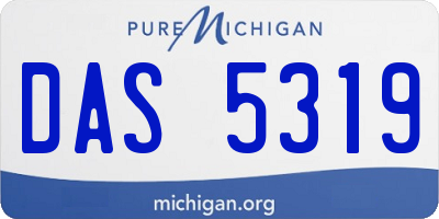 MI license plate DAS5319