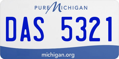 MI license plate DAS5321
