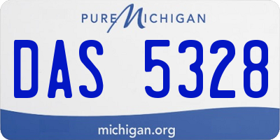 MI license plate DAS5328