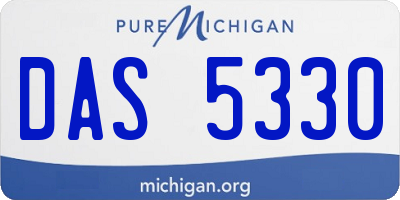 MI license plate DAS5330