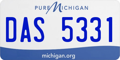 MI license plate DAS5331