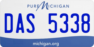 MI license plate DAS5338